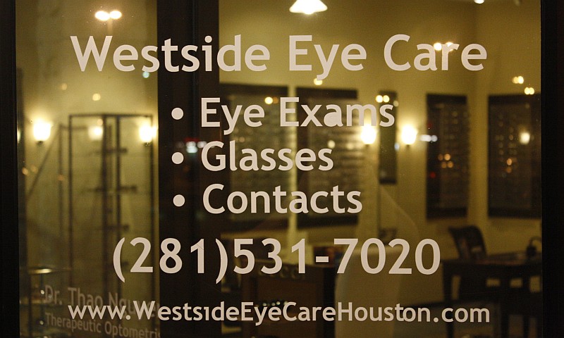 Westside Eye Care Houston Door Sign